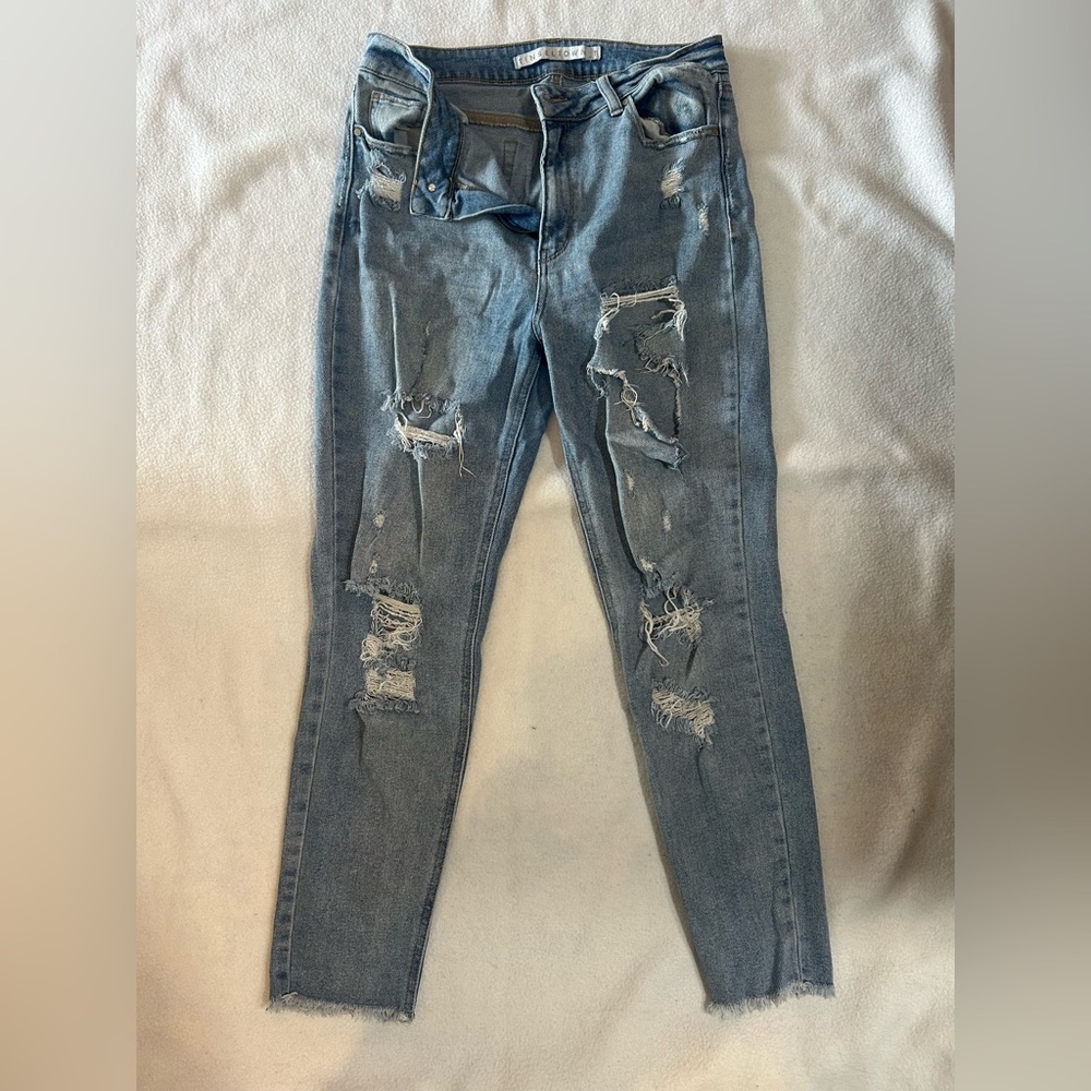 Distressed Blue Women's Jeans